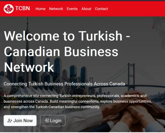 Turkish Canadian Business Network connection platform